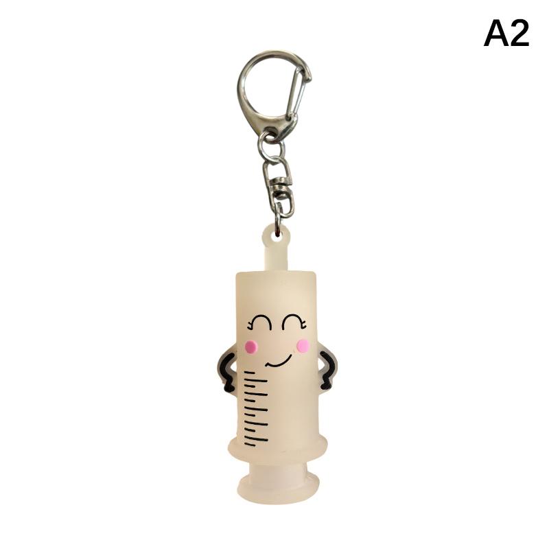 Syringe-Shaped Ampoule Bottle Opener Keychain Rubber Cutter Aid Medication Vial Breaker Tool For Home Nurses And Doctors