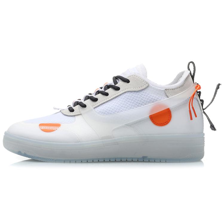 Li Ning CF COUNTERFLOW Скользкие, износостойкие, легкие низкие кеды для скейтборда Мужские Белые AGCP293-1