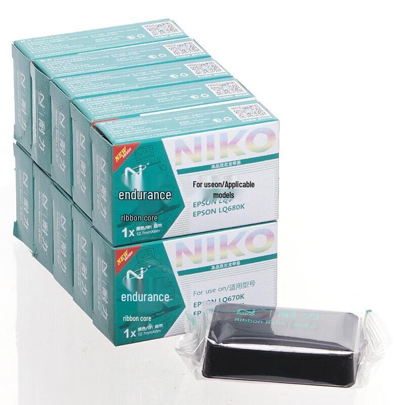 NIKO N LQ670K Black Ribbon Core (10-Pack) for Epson LQ Series