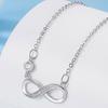 Simple Necklace Fashionable Eight Pendant Necklace Hollow Eight Neck Jewelry Perfect for Youthful Couple or Close Friend