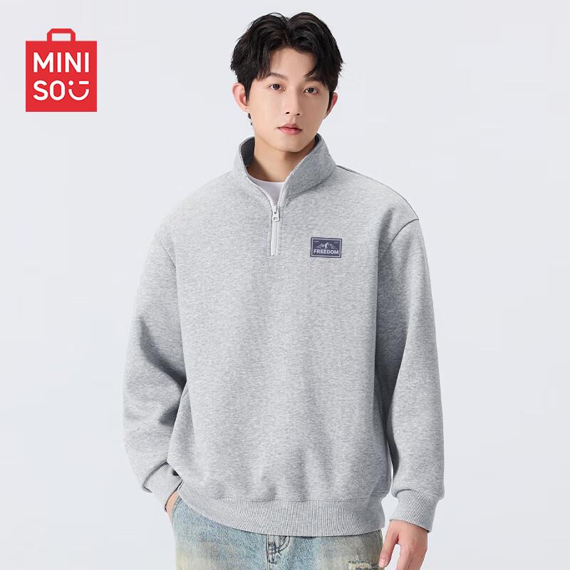 MINISO Unisex Heavyweight Stand Collar Sweatshirt