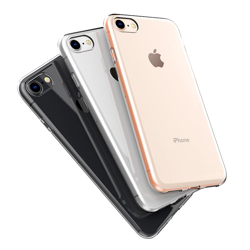 ESCASE IPhone 8/7 Plus Case, Full Coverage Transparent Silicone Shockproof TPU Protective Soft Shell, 5.5 Inches