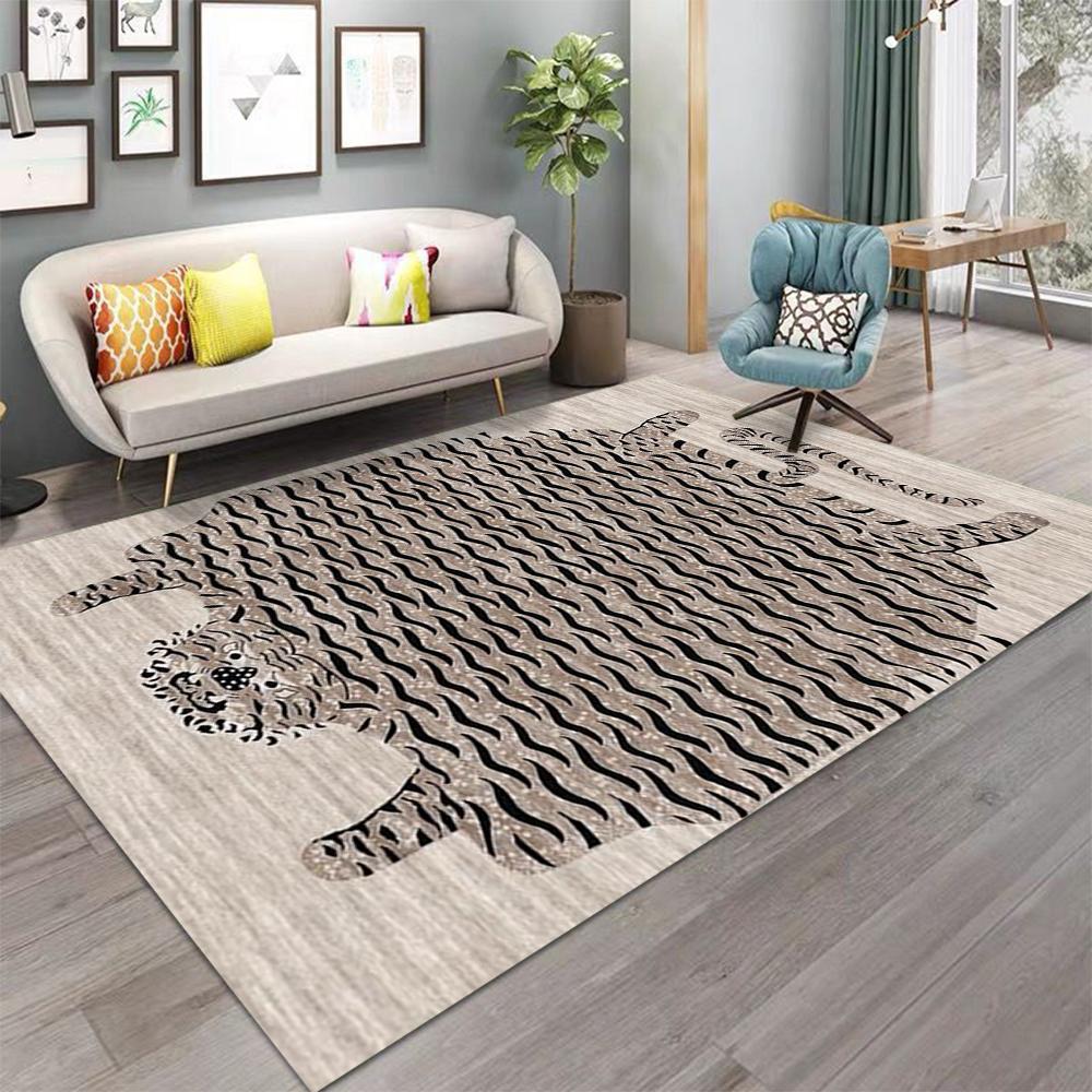 Tibetan Tiger Carpet Persian-Style Bedroom Area Rug Mat Exotic National Pattern Holiday Rectangle Decoration Rug