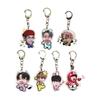 7 шт. Забавный мультяшный акриловый брелок, Лица участников Bangtan Boys в милых нарядах, Брелок-подвеска для сумки K-pop идола для фанатов ARMY