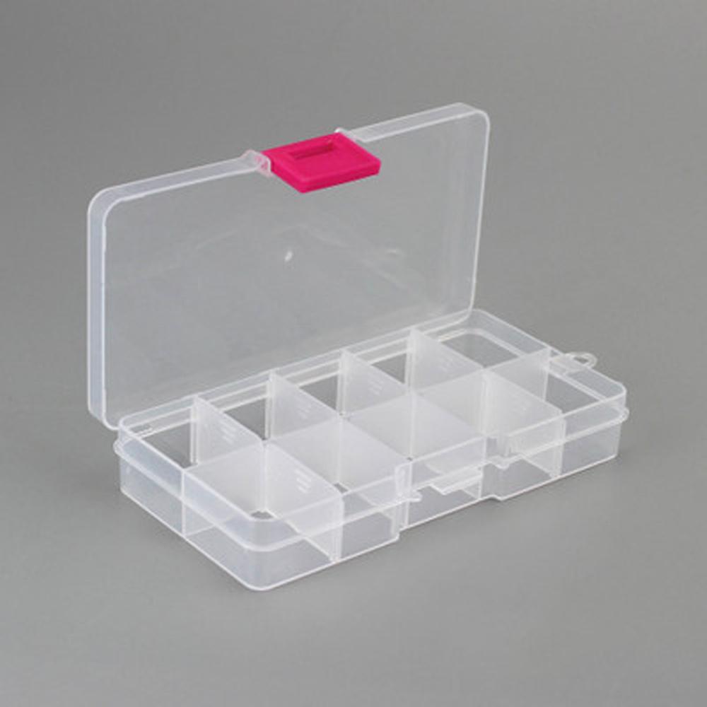 Plastic Detachable Storage Case Square Fishing Tackle Box 10 Compartments Storage Box Fishing Box