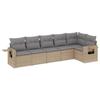 VidaXL Salon de Jardin avec Coussins 6 pcs, Canapés de Terrasse, Ensemble de Meubles de Patio, Mobilier d'Extérieur, Beige 3252526