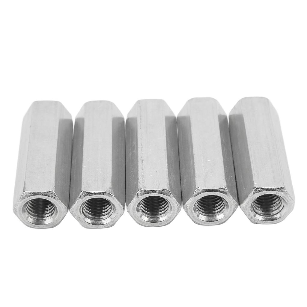 5 Pcs Hex Coupling Nut M12x1.75 L60mm 304 Stainless Steel Hex Coupling Nuts Threaded Rod Connector