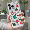 Чехол с рисунком Санта-Клауса, оленя, для iPhone 16, 15, 14, Pro Max, 13, 12, Mini, 11, Pro Max, Xr, Xs Max, 8, 7, противоударный, прозрачный, мягкий, силиконовый
