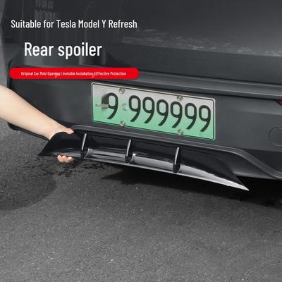Комплект заднего спойлера-губы и ветровиков для Tesla Model Y (рестайлинг)