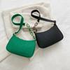 Women Fashion Vintage Handbag Shopping One Shoulder Bags Solid Color Underarm Bag