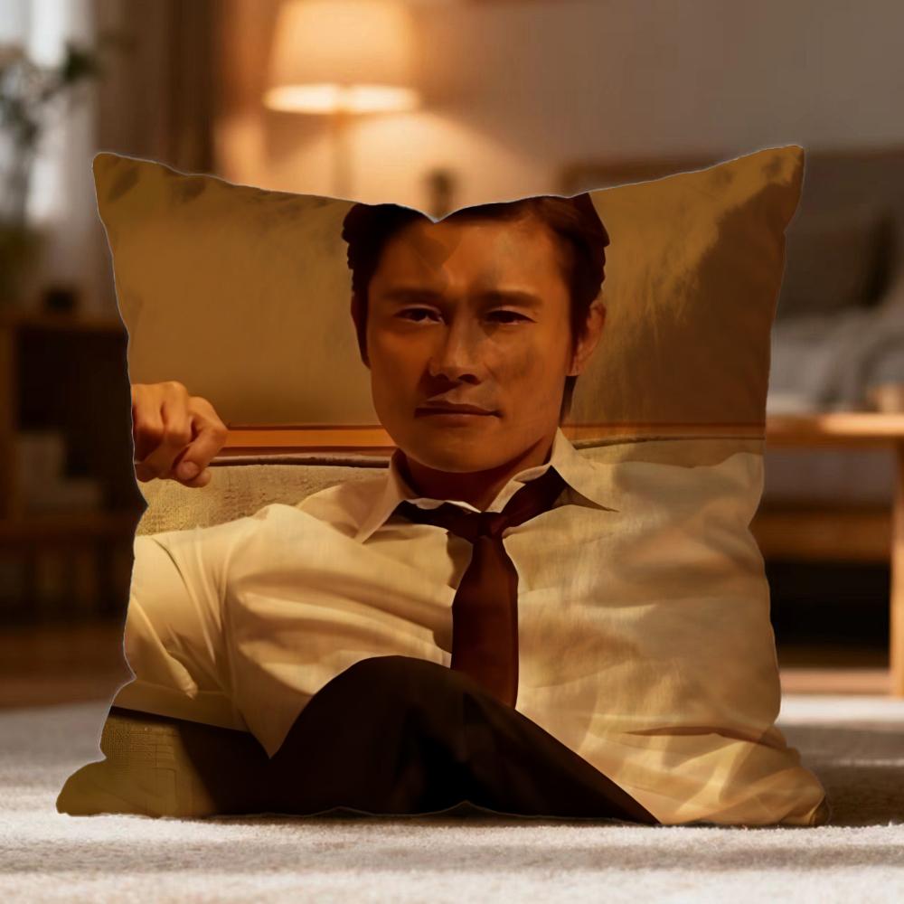 Горячая Подушка-Чехол LLee Byung Hun Мягкая Стираемая Наволочка для Дивана, Кровати, Путешествий, Офиса