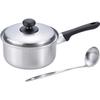 Wahei Freiz Tsubame Sanjo One Hand Pot 18cm Ladle Included Lid Included Stainless Steel Compatible Tsubame Sanjo IH/Gas EM-014