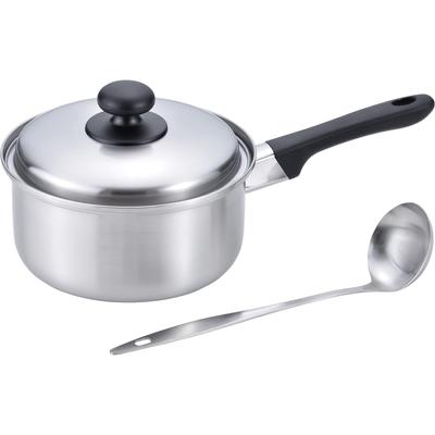 Wahei Freiz Tsubame Sanjo One Hand Pot 18 см Половник в комплекте Крышка в комплекте Совместимость с нержавеющей сталью Tsubame Sanjo IH/Gas EM-014