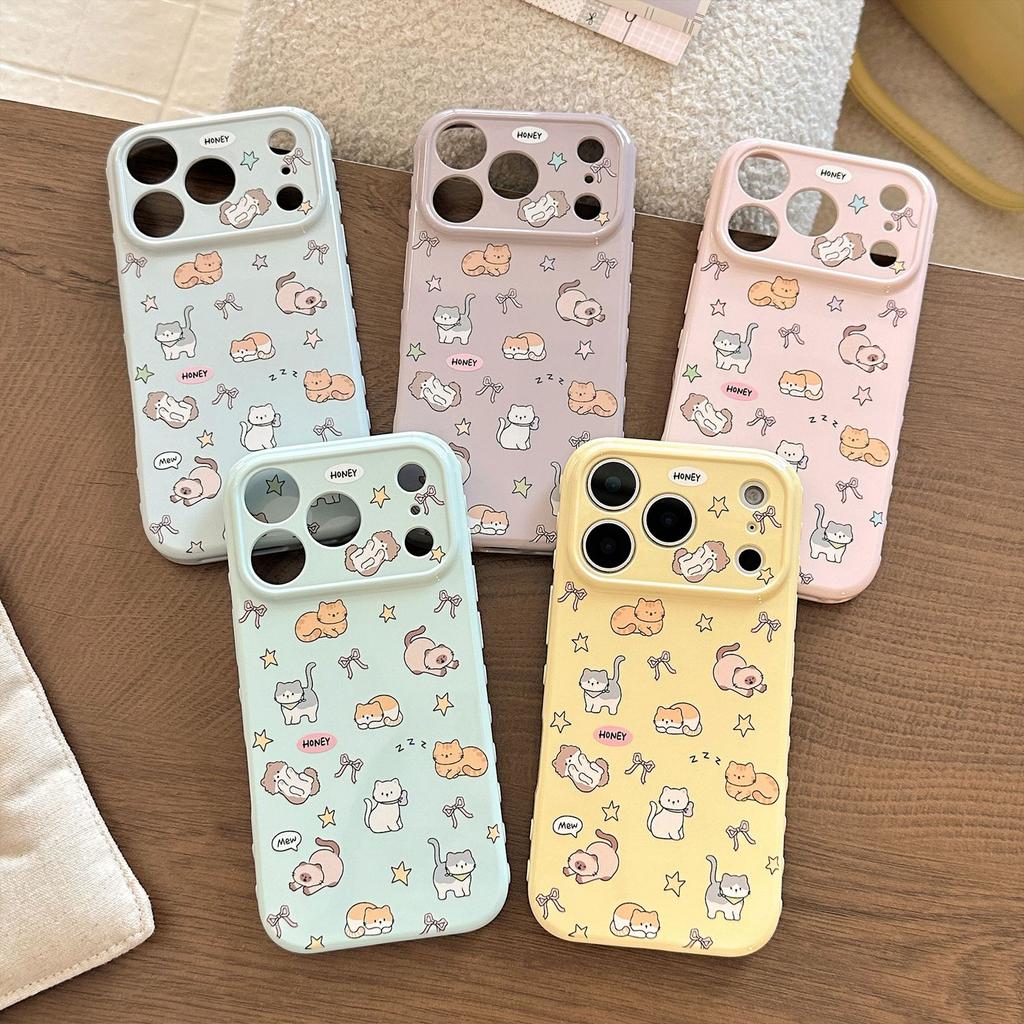 Милая кошачья планета подходит для чехла на мобильный телефон Apple 17promax iphone16 полноразмерный 15 противоударный 13 мягкий чехол 12.