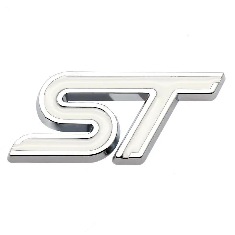 3D металлическая эмблема ST на переднюю решетку радиатора, наклейка с логотипом на заднее крыло багажника для Focus Mondeo Fiesta Edge Escort MK2 MK3 MK4 MK5 MK7