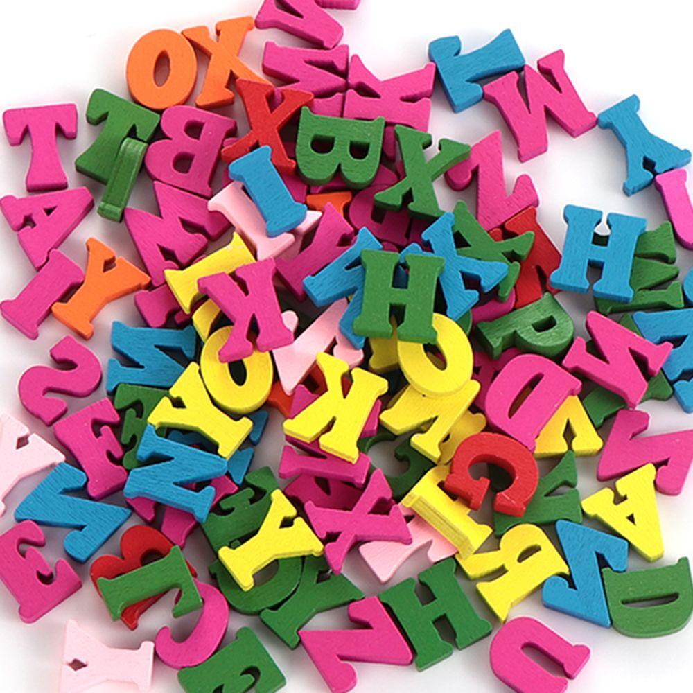 100Pcs New DIY Party Decoration Wooden Letters Alphabet Scrapbooking Wall Decorative