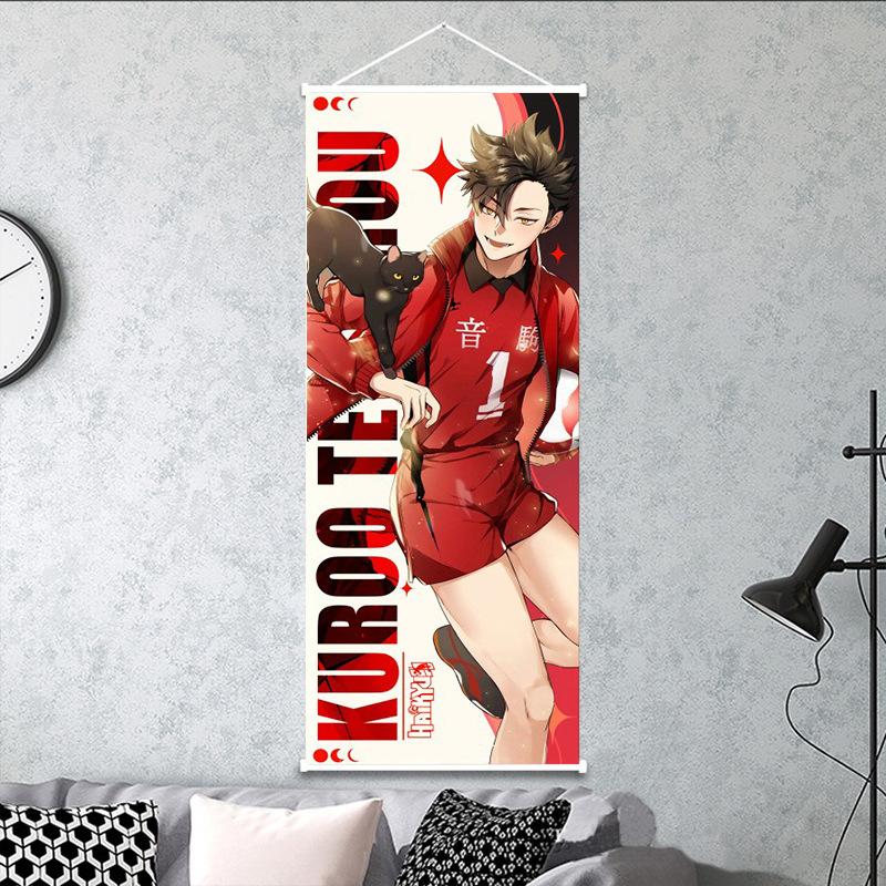 Anime Haikyuu Scroll Posters Wall Hanging Painting Home Scroll Canvas Gift