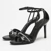 Women's High Heel Sandals Rhinestone Stiletto Heels, Sexy Open Toe Ankle Strap for Party Evening Wedding Luxury