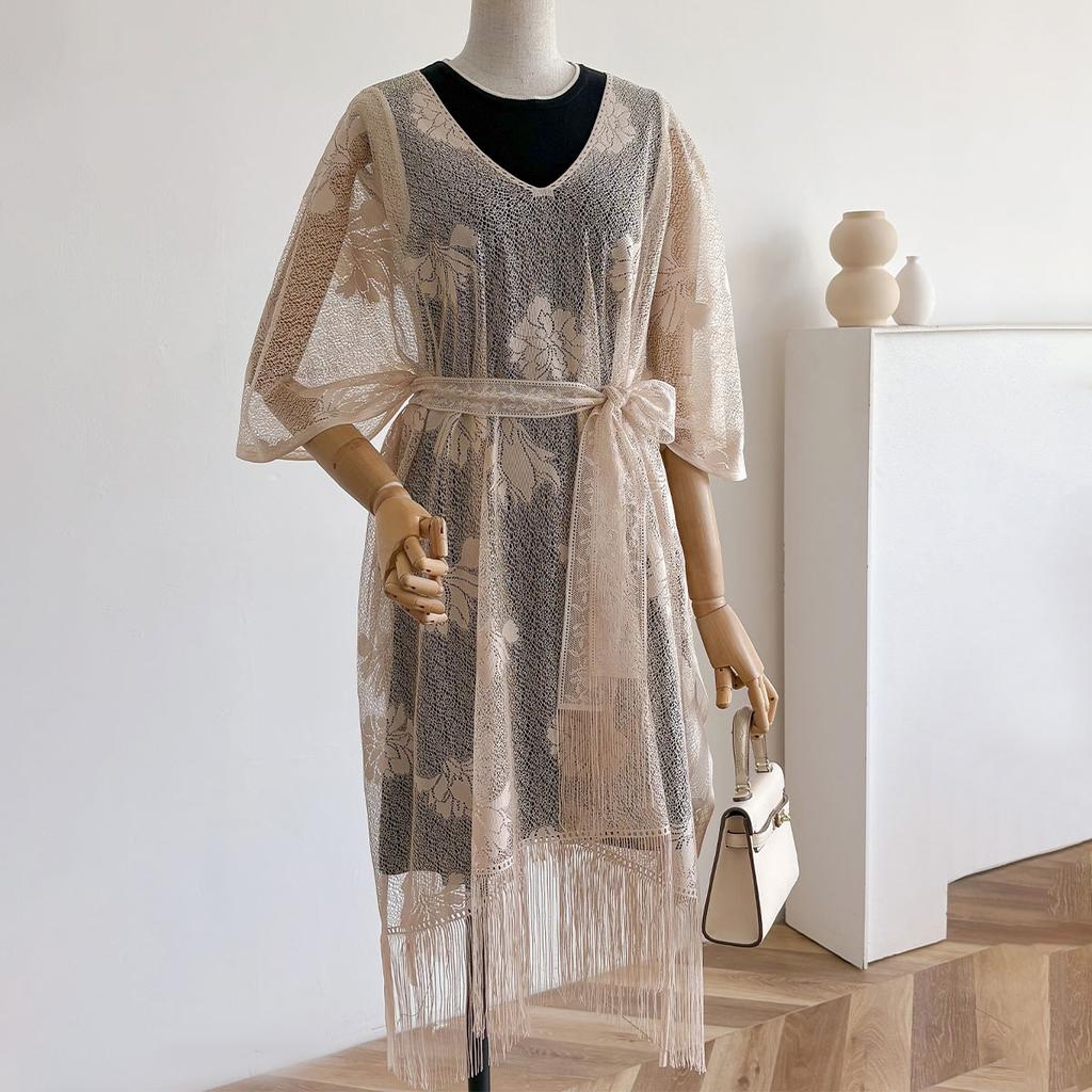 Women Lace Floral Shawl Hair Head Wrap Poncho Beach Sunscree Elegant Breathable Outdoor Lady Latest Design Scarf