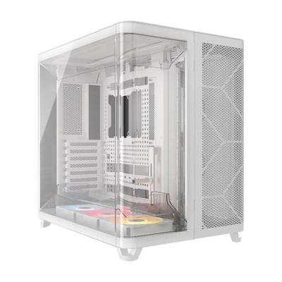 Корпус для ПК - CORSAIR - AIR 5400 RS-R ARGB Закаленное стекло Mid-Tower - RGB-вентиляторы с обратным вращением - Белый