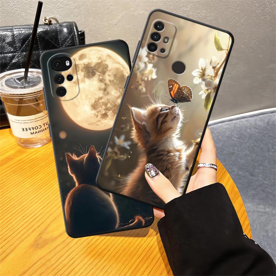 Милый Чехол Котик для Motorola Moto G51 G73 G32 G50 G52 G60s G53 G30 Edge 20 Pro 30 Lite G71 G22 Edge40 Чехол для Телефона