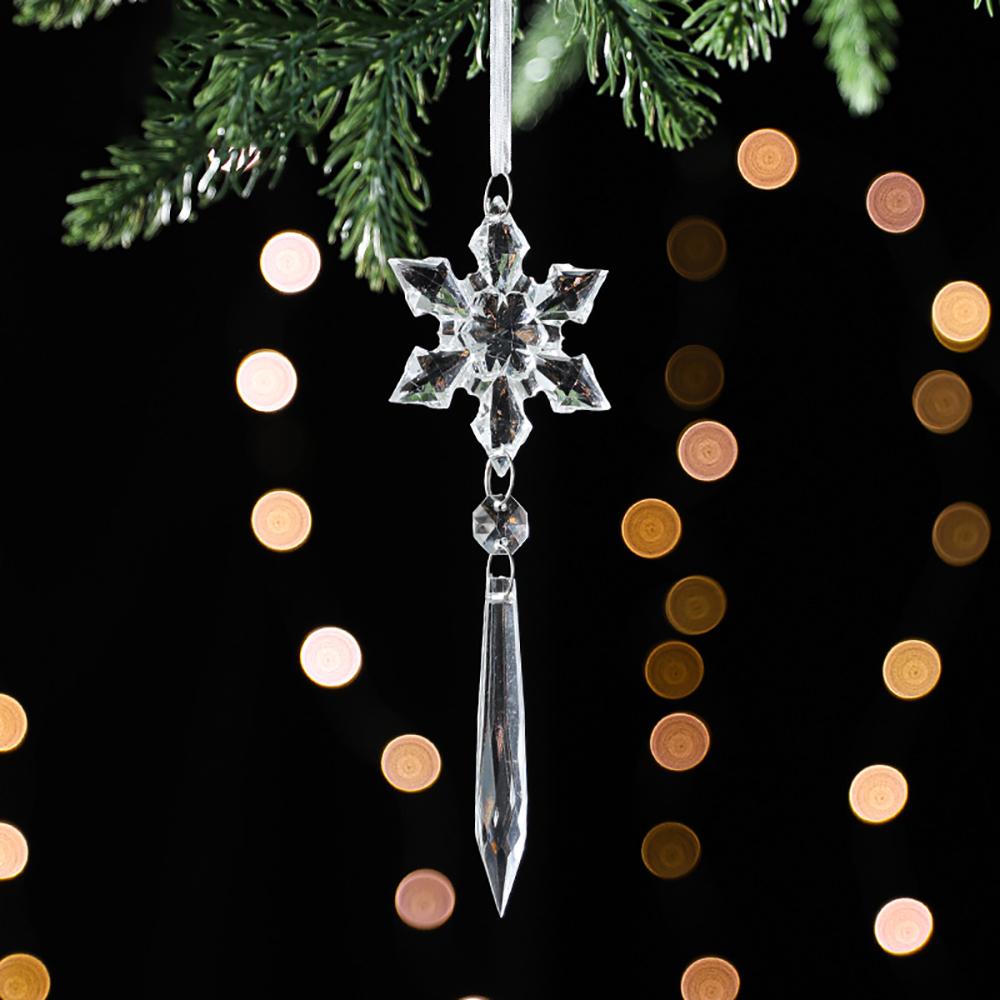 5 шт. Украшение на елку Хрустальный орнамент Акриловые рождественские снежинки
