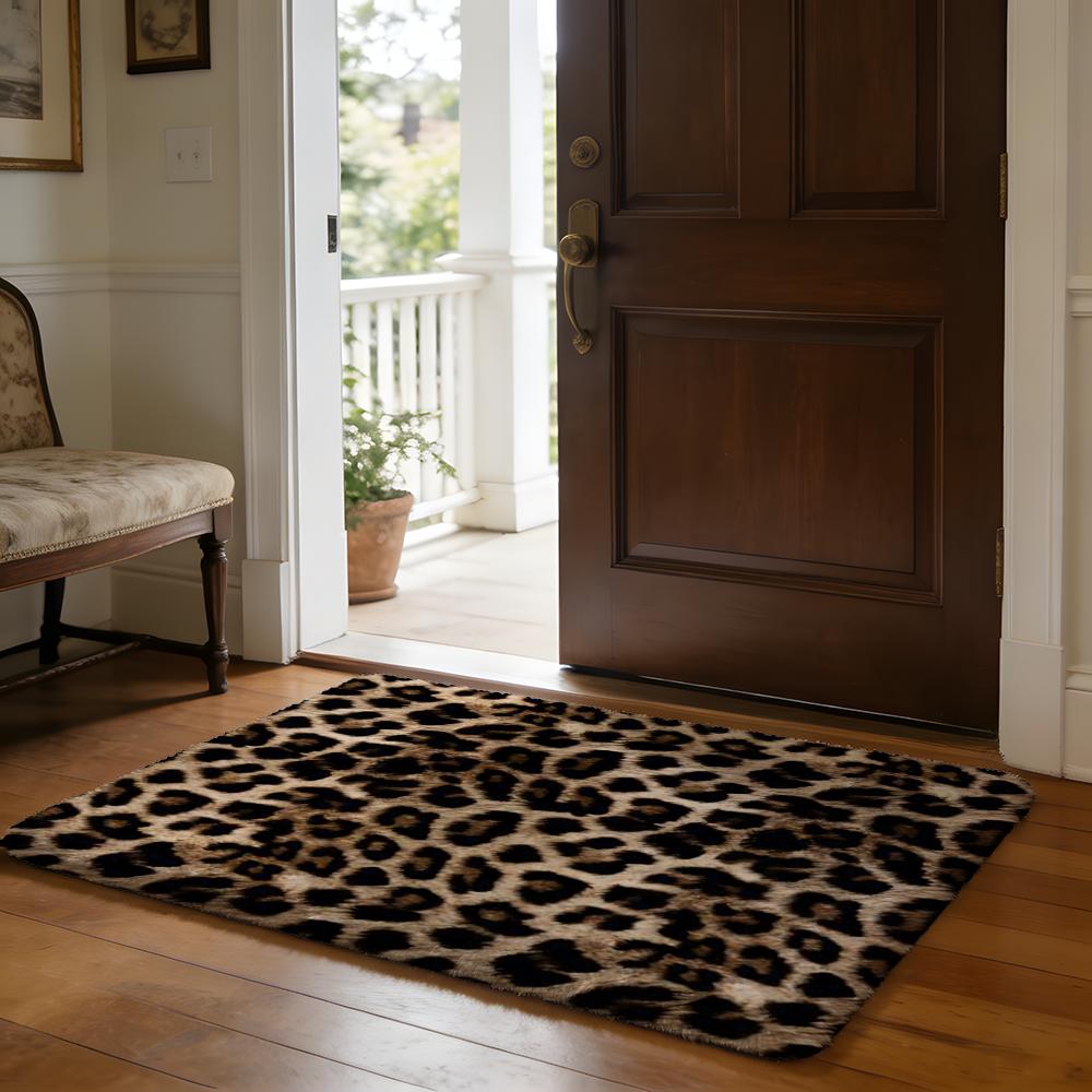 New Fashion Leopard Print Diy Girls Floor Mat Soft Flannel Absorbent Mat Non-Slip Rug Home Bedroom Bathroom