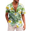 Men's Hawaiian Printed Button Short Sleeve Shirts Men's Casual Fashion Short Sleeve Shirts