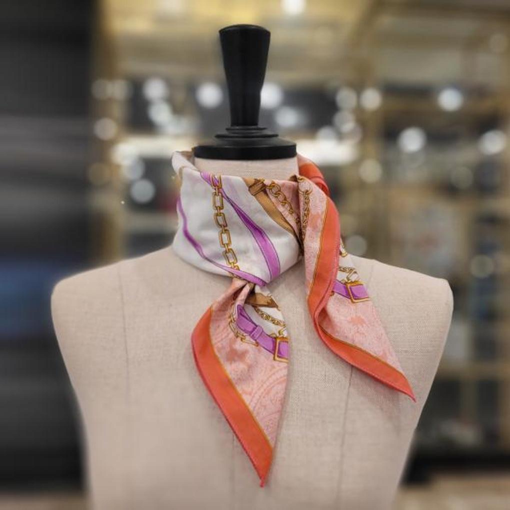 100% cotton petite scarf E22S2CO208 ES chain