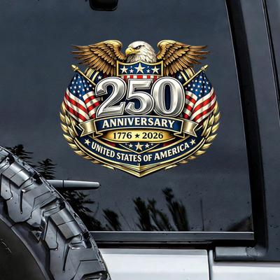 Наклейка Флаг США 250-летие Патриотическая 1776-2026 250 Лет Америка Автомобильная Наклейка День Независимости Наклейка на Бампер для Окон Автомобиля