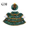Festive Garden Statue Clothes 1 Set Christmas Porch Goose Outfit, Dress with Hat, Winter Decor Accessories Fall Holiday Costume for 23 Inch