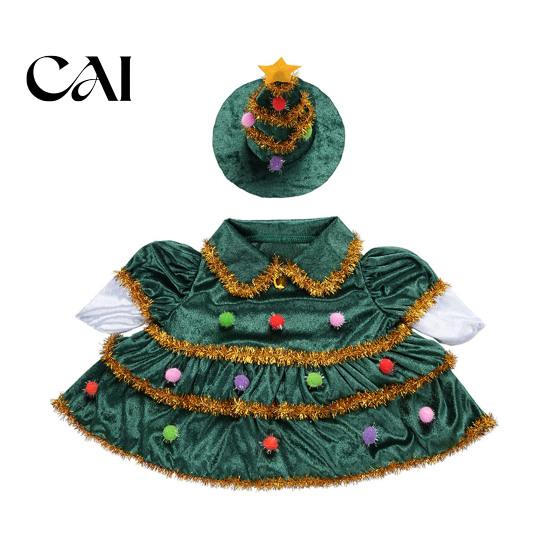 Festive Garden Statue Clothes 1 Set Christmas Porch Goose Outfit, Dress with Hat, Winter Decor Accessories Fall Holiday Costume for 23 Inch