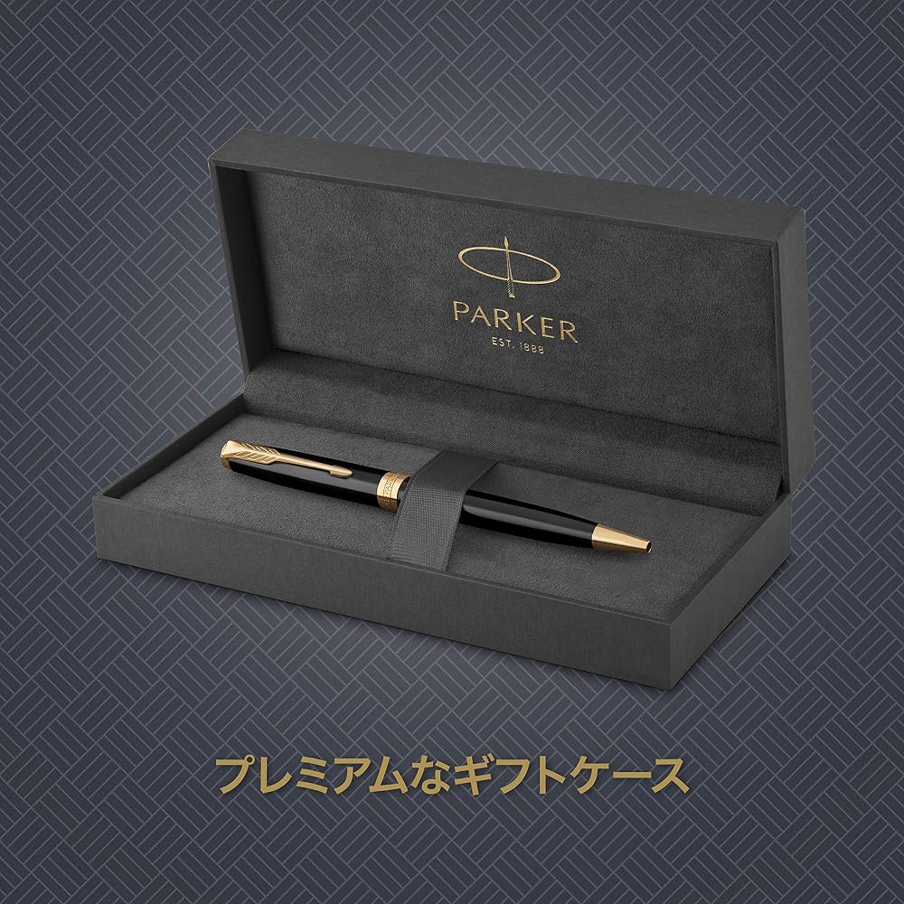 PARKER Sonnet Lacquer Black GT Ballpoint Pen (Oil-based ink) 1950784 (Imported)