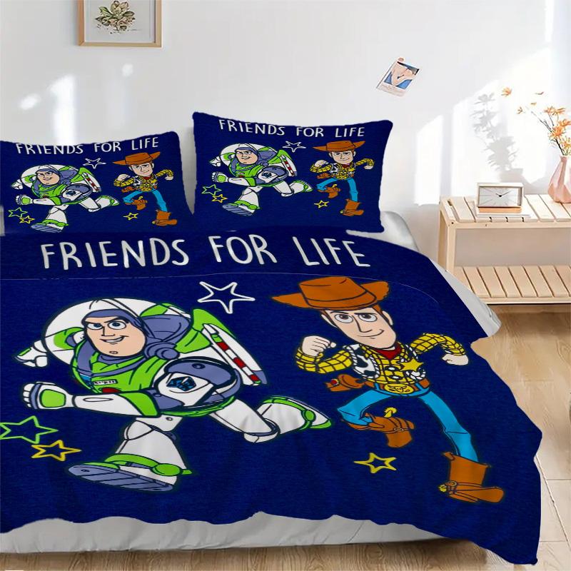 Toy Story Friendship Print 3Pcs Bedding Setduvet Cover With 2 Bedropillowcase Home Birthday Gift