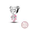 925 Silver Charms Beads for Bracelet Necklace Women Jewelry Gift Fit  Boy Girl Mother Pendant
