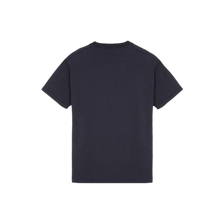 STONE ISLAND Однотонная футболка с логотипом 'Черная' Мужская 101521957-A0020