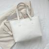 Trendy Simple Design Pu Tote Bag For Women Spacious Everyday Shoulder Bag