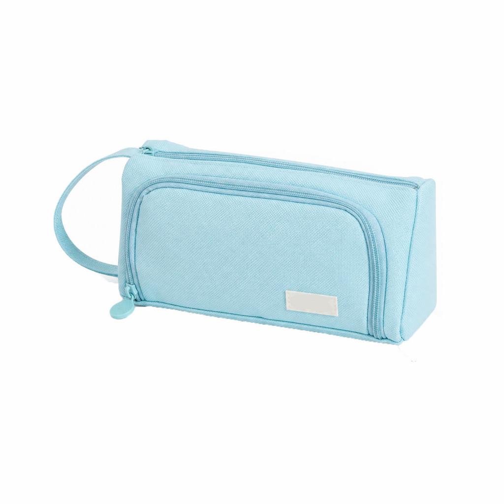 Korean Twill Color Large Capacity Pencil Bag for Students Multifunctional Stationery