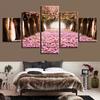 5 Panel Cherry Blossom Canvas HD Wall Poster Art Home Decoration Modern Painting Living Room Printed Pictures Frame