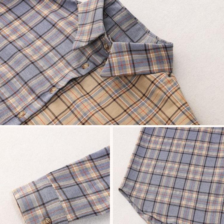 Модная клетчатая рубашка с напечатанными карманами на пуговицах, женская одежда на весну и осень, новые повседневные топы, блузка для поездок на работу