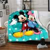 Mickey Minnie Stars Flannel Blanket Super Soft Warm Cozy Blanket For Sofa Bed Office Travel Allseason Home Decor Gift