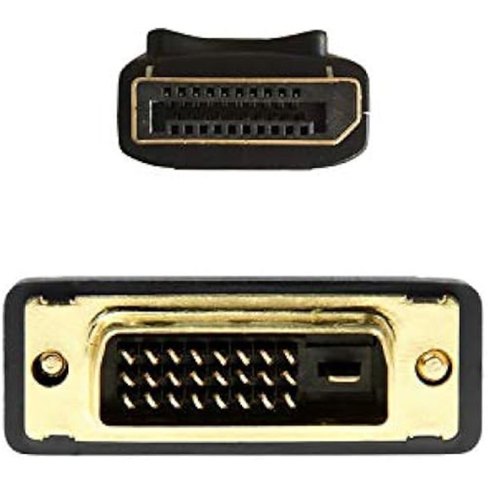 AISENS A125-0366 Câble convertisseur DisplayPort vers DVI mâle vers DVI mâle Noir 2 m
