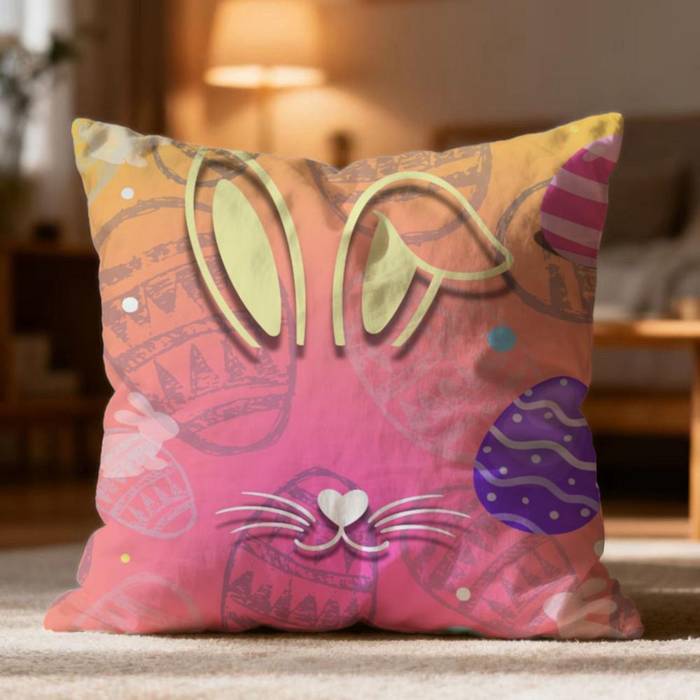 Модная пасхальная наволочка Мягкая моющаяся наволочка для подушки Многоцелевая для дивана кровати путешествий офиса
