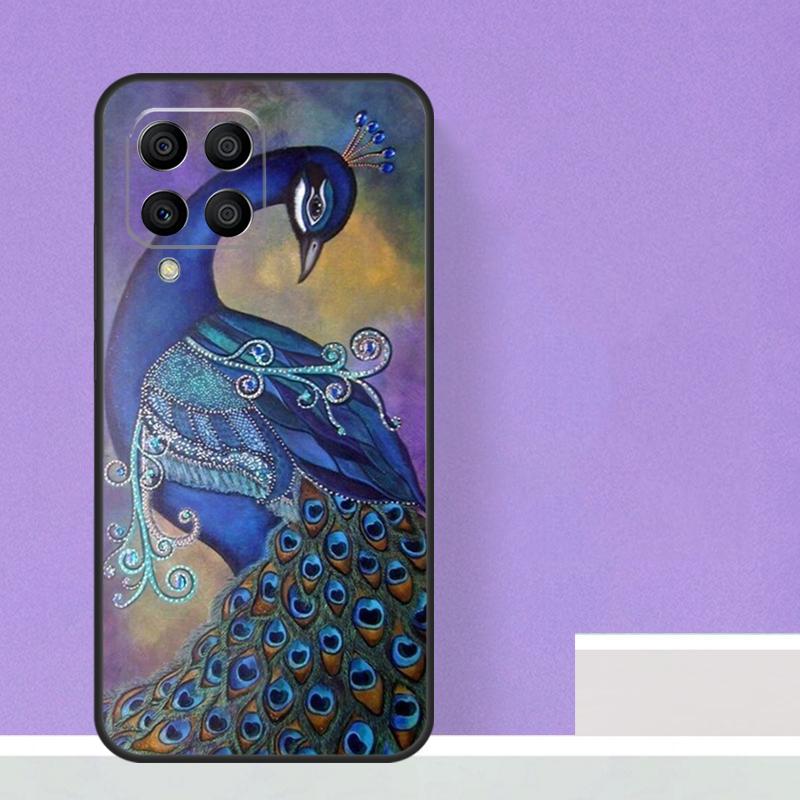 Bird Peacock Feather For Samsung Galaxy M21 M51 M12 M32 M52 M13 M23 M33 M53 M34 M54 M30s M31s M15 M55 M20 Case