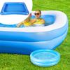 Portable Collapsibles Swimming Pool Footbath Bath Inflatable Multifunctional Foot Wash Basin Beach Camping Home Blue Foot Bath