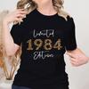 Woman Tshirts Leopard 1982 Limited Edition Graphic Tee Women Birthday Gift Top Crew Neck 1980 To 1989 Leopard Vintage T Shirts