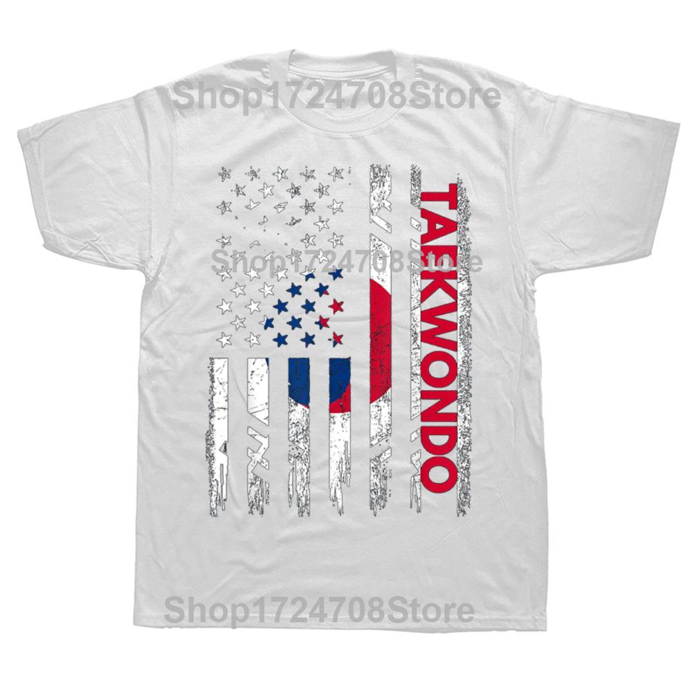 Карате Тхэквондо Забавный Кот Джиу-джитсу Корейские Боевые Искусства Кик-файтинг Футболка Оверсайз С Принтом Повседневная Футболка Повседневная С Коротким Рукавом