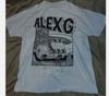 Alex G Редкий дизайн 90-х Белая футболка с коротким рукавом базовая Унисекс футболка