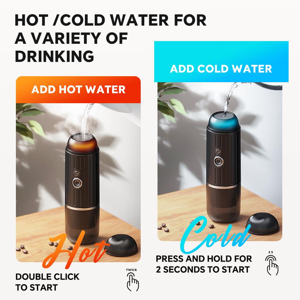 Портативная электрическая кофемашина для эспрессо, зарядное устройство для бара, кофеварка, капсула для молотого кофе для кемпинга