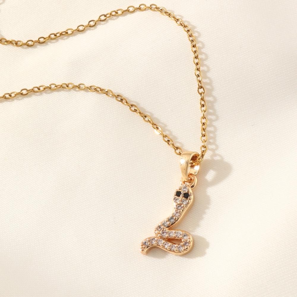 Маленькое колье-подвеска в форме змеи для женщин 2025 новая мода золотая цепочка из нержавеющей стали свадебная вечеринка ювелирные аксессуары